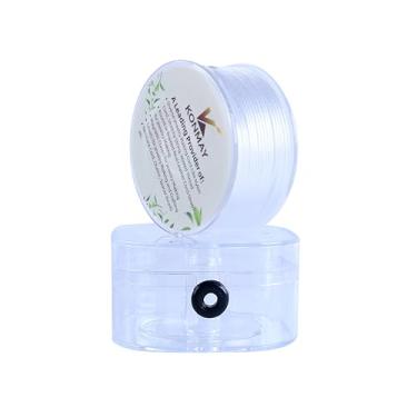Imagem de KONMAY Cordão de seda de cetim de nylon branco de 1,0 mm com estojo organizador, cordão de pulseira de nylon de 70 metros, cordão de rabo de rato para fazer joias, miçangas, nó chinês, kumihimo