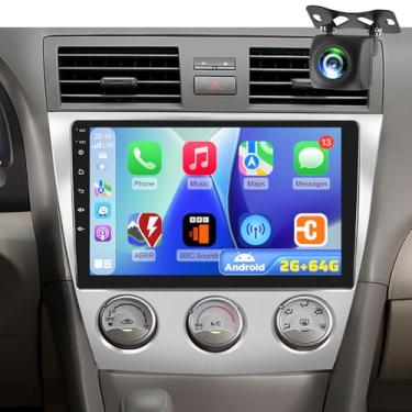 Imagem de Volxcereo Rádio automotivo para Toyota Camry 2006-2011 (para manual A/C), [2+64] tela sensível ao toque Camry estéreo de 10,1 polegadas com Carplay e Android Auto, GPS, WiFi, Bluetooth, FM/RDS, SWC