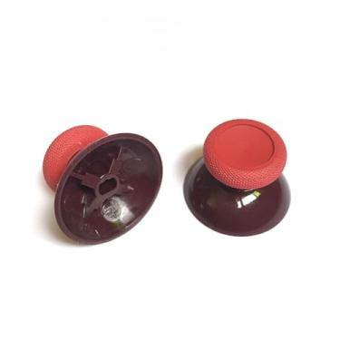 Imagem de Boné 3D analógico Joystick com aderência para polegar de substituição para Xbox One Slim Xbox One X Xbox One Elite PS4 Controller (vermelho)