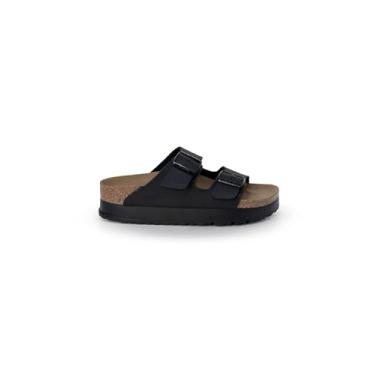 Imagem de Birkenstock Sandália feminina Papillio Arizona plataforma vegana, Vegano, preto e preto, 9 Women/7 Men