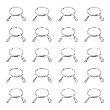Imagem de HARFINGTON Clipes de mangueira de linha de combustível 20 peças 36 mm ID 42 mm OD 304 tubos de aço inoxidável clipes de mola para mangueira de ar, tubo de água, motocicleta, scooter, quadriciclo