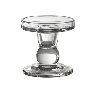 Imagem de Castiçal de vidro castiçal de coluna romana retrô castiçal de quarto de casa de família castiçal café luz de velas decoração de jantar suporte de velas