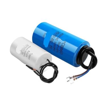 Imagem de VUBBJCRS 1 peça CBB60 Capacitor de arranque eletrônico 450 VCA, capacitores de partida bomba de água 3/4/5/6/8/10/12/14/15/16/18/20/25/30/100UF máquina de lavar (450V55UF)