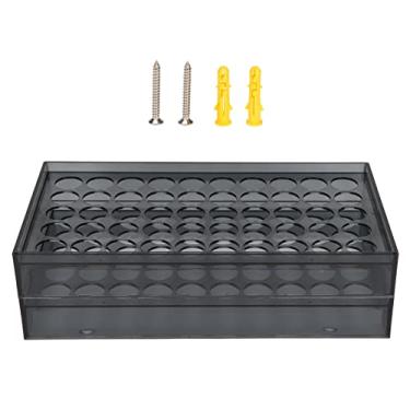 Imagem de Rack de tinta de tatuagem Suporte para garrafa de tatuagem Organizador de pigmentos de tatuagem Transparente PC espesso Exibição de armazenamento de 50 furos para lojas de