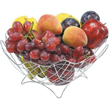 Imagem de Fruteira Centro de Mesa Copacabana Mein Haus em Aço Cromado N168  Desi