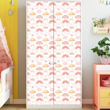 Imagem de Papel de parede Boho Peel and Stick Aquarelas Arco-íris Papel de Parede Removível Papel de Contato Autoadesivo para Quarto de Meninas Arte Mural Armários Arte Filmes de Vinil Adesivos de Cobertura de