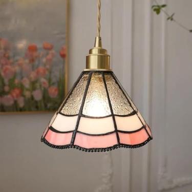 Imagem de Lustre retrô de latão - Perfeito para loft antigo, mesa de cabeceira vintage, restaurante em antigo armazém e pousada costeira (V)