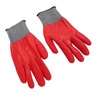 Imagem de Hyuduo Luvas de Trabalho de Segurança Reutilizáveis, Leves para Trabalhos Difíceis, Maior Aderência e Conforto Luvas de Multifuncionais de 25,5 X 8 Cm para Construção de Jardinagem