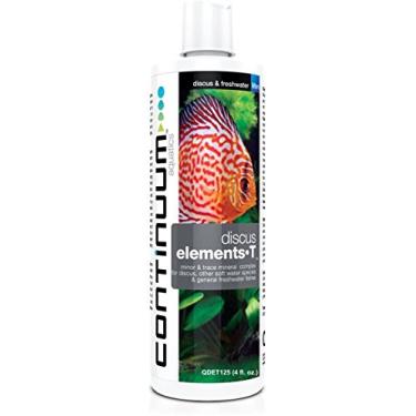 Imagem de Continuum Aquatics Discus Elements-T – Complexo Mineral Minor & Trace para Disco, outras espécies de água macia e peixes de água doce, 125 ml