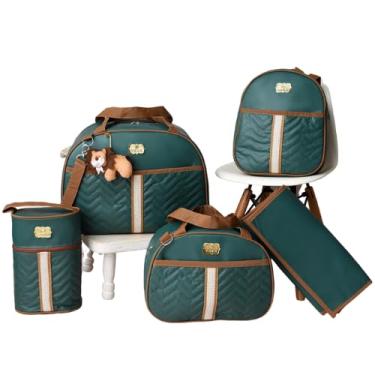 Imagem de kit 5 Bolsas Mala Saída Maternidade (verde)