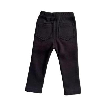 Imagem de Calças Jeans Infantis De Veludo Fino Com Cintura Elástica Para Meninos