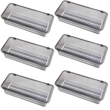 Imagem de OMISTAR Bandeja de talheres com tampa e escorredor