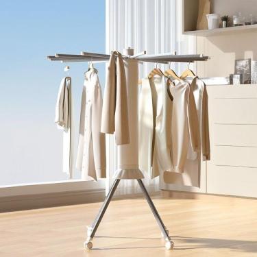 Imagem de Varal Vertical Retrátil Portátil 125cm Com Rodinhas Deend