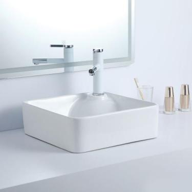 Imagem de Cuba Deend De Cerâmica AngoloLuce Para Banheiro 42x42x13cm