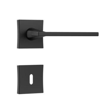 Imagem de Fechadura Classic 3000 Interna Roseta Quadrada Preta 55mm Stam