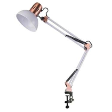 Imagem de Luminária Abajur de Mesa Articulada 2 em 1 com Base e Garra Iluminação