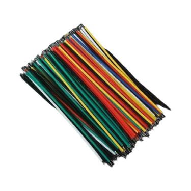Imagem de Fios Eletrônicos De 6 Cores 100/120pçs, Jumper Estanhado Para Breadboa