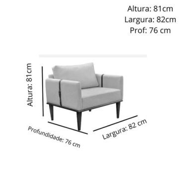 Imagem de Conjunto - 2 Poltronas Milla Luxo Madeira Maciça material sintético Ca