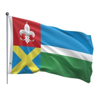 Imagem de Bandeira do Município de Ribeirão Pires Uma Face Estampada Tamanho 90x