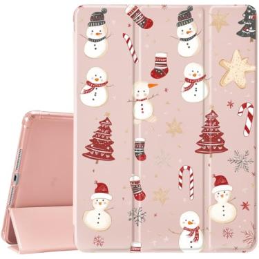 Imagem de JOYLAND Capa Pad para iPad Air 4/Air 5 de 10,9 polegadas com suporte para lápis - despertar/hibernar automaticamente, árvore de Natal e boneco de neve, antiarranhões, à prova de choque, capa fólio