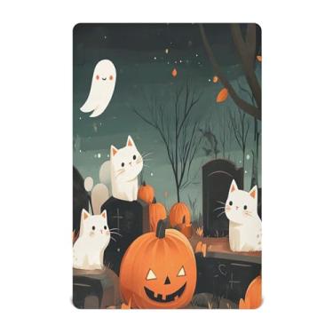 Imagem de xigua Lençóis de berço com desenho de gatos para meninas e meninos, lençol macio e respirável, adequado para berço padrão e cama infantil 71 x 132 cm