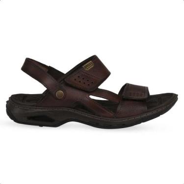 Imagem de Sandalia Papete Pegada Couro legitimo vecro Ortopedica 133206, 40