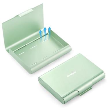 Imagem de Oralphi Capa retentora de alumínio para alinhadores Invisalign, estojo de proteção bucal parcial suporte de recipiente de retentor de dentadura com orifícios de ventilação, estojo alinhador