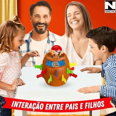 Imagem de Jogo Barrel Pirate Pirata do Barril | Aperta a Espada Cuidado com o Pirata | Jogo de Habilidades e Concentração para Crianças e Família | Brinquedo Lúdico e Educativo