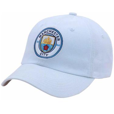 Imagem de Boné Manchester City Aba Curva SuperCap Bordado frontal - Branco-Unissex