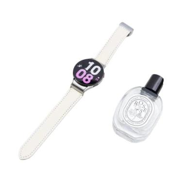 Imagem de Pulseira De Couro Quick Fit Para Samsung Galaxy Watch 7 6 5 4 40 44mm 