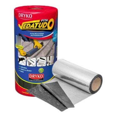 Imagem de Fita Asfáltica Aluminio Auto Adesiva Vedatudo 30cm X 10m - DRYKO, 30cm