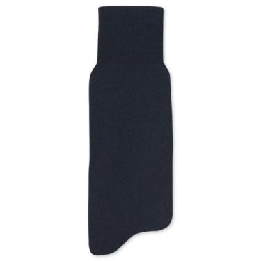 Imagem de Meia Social Cano Longo Mash Masculina Lisa Algodão Punho, Azul marinho