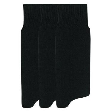 Imagem de Kit 3 Meias Mash Social Cano Longo Poliamida Lisa Masculina 231.03, Pr