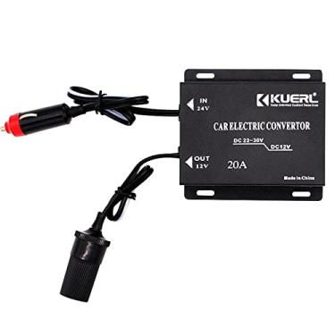 Imagem de ZEZEFUFU Fonte de alimentação 12V 24V DC para carro 12V DC conversor de tensão adaptador de alimentação carregador de carro