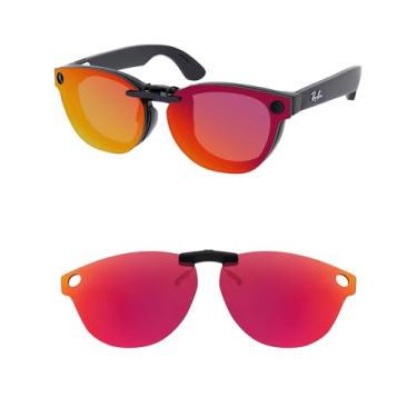 Imagem de HILEEN Clip-on polarizado para óculos de sol Ray-Ban Meta Skyler RW4010 & Gen 2 RW4014 52 mm - Midnight Sun