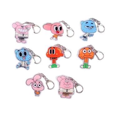 Imagem de Chaveiro Acrílico Engraçado E Fofo De Anime Gumball, Charme Para Bolsa