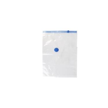 Imagem de Saco Organizador a Vácuo, Branco, PE e PET, 60x80cm, Hermético com Válvula, Proteção Contra Umidade e Poeira, Redução de Volume 80%, para Roupas e Cobertores