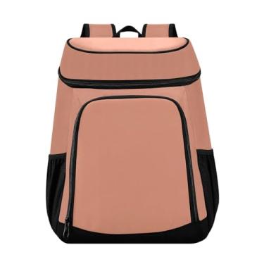 Imagem de Mochila térmica Dark Salmon com 36 latas, isolada à prova de vazamento, impermeável, lancheira para praia