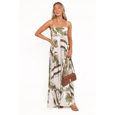 Imagem de Petal & Pup Vestido feminino Elanor-Maxi-Estampa Oliva, Estampa verde-oliva, G