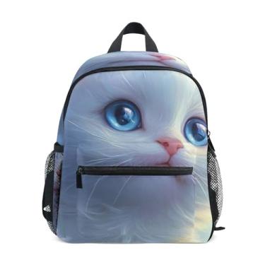 Imagem de Cute Ragdoll Cat Garden Children's Backpack with Whistle, 2 Bottle Pockets, Lightweight, Toddler Travel Backpack 10x4x12 In, for Ages 3-8