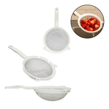 Imagem de Peneira Coador Plástico Resistente 17cm Tela Fina Inox FRG0254 Frigopr