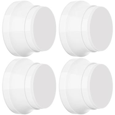 Imagem de 4 batentes de porta para parede, protetor de parede de maçaneta de porta de 4 x 2 cm com silicone e liga de alumínio, adesivo e amortecedor de porta de montagem de parafuso para paredes de casa e