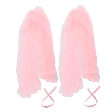 Imagem de Faixas de cadeira de tule estilo elegante cores brilhantes confortáveis ​​acessórios decorativos de casamento leves para festa de aniversário decoração de casa tecido de poliéster (Rósea)