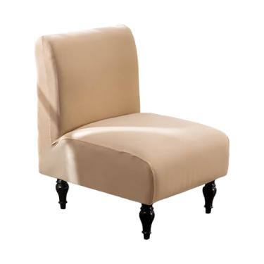 Imagem de HZDHCLH Capa para cadeira de chinelo sem braços, elástica, elastano, protetor de móveis removível com fundo elástico, lavável na máquina para sala de estar, sala de jantar, hotel