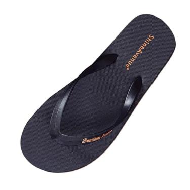 Imagem de Chinelos femininos modernos de inverno para uso interno com sola grossa, sapatos quentes de pelúcia para conforto doméstico e antiderrapante, Preto, 38