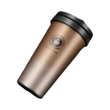 Imagem de Copo De Café Térmico De Aço Inoxidável De 500ml Com Tampa E Alça, À Pr