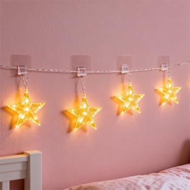 Imagem de 15 clipes de cabo autoadesivos transparentes, ganchos organizadores de fios resistentes – Suporte de cabo à prova d'água para luzes de LED externas, cabo Ethernet para TV, PC, mesa, parede, decoração