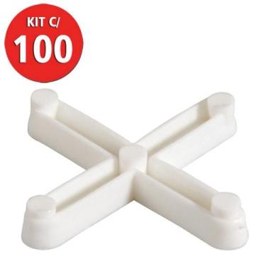 Imagem de Kit 100 Espaçador Plástico para Piso Rejunte 1mm Beltools