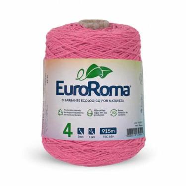 Imagem de Barbante Colorido Euroroma 4 Fios 600g 915m - Fio Sustentável para Cro