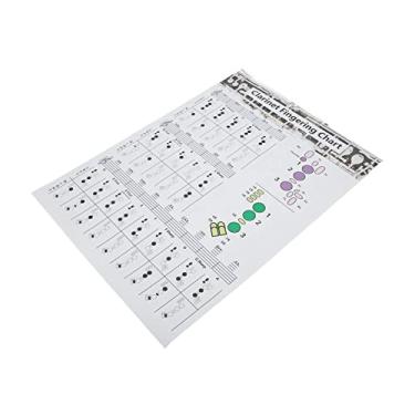 Imagem de Generic Gráfico de Dedo de Clarinete, Gráfico de Papel Revestido Durável para Iniciantes, Banda, Sala de Aula, Profissional (Partitura de acordes de clarinete (tuba))